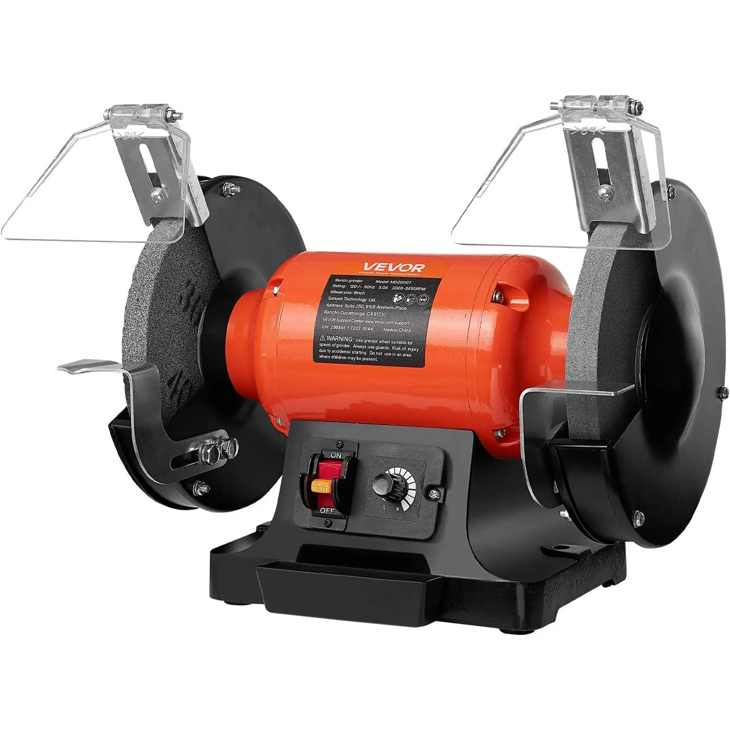 VEVOR Bench Grinder, 8-inch Variable Speed Bench Grinder, 2000-3450RPM ...