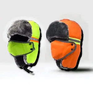 High Viz Russian Winter Hat Warm Windproof Design For Outdoor Cold Weather Daily Wear