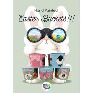Personalized Painted Easter Buckets