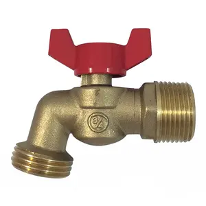 Brass Ball Valve 3/4" Male NPT inlet and 3/4 NHS outlet