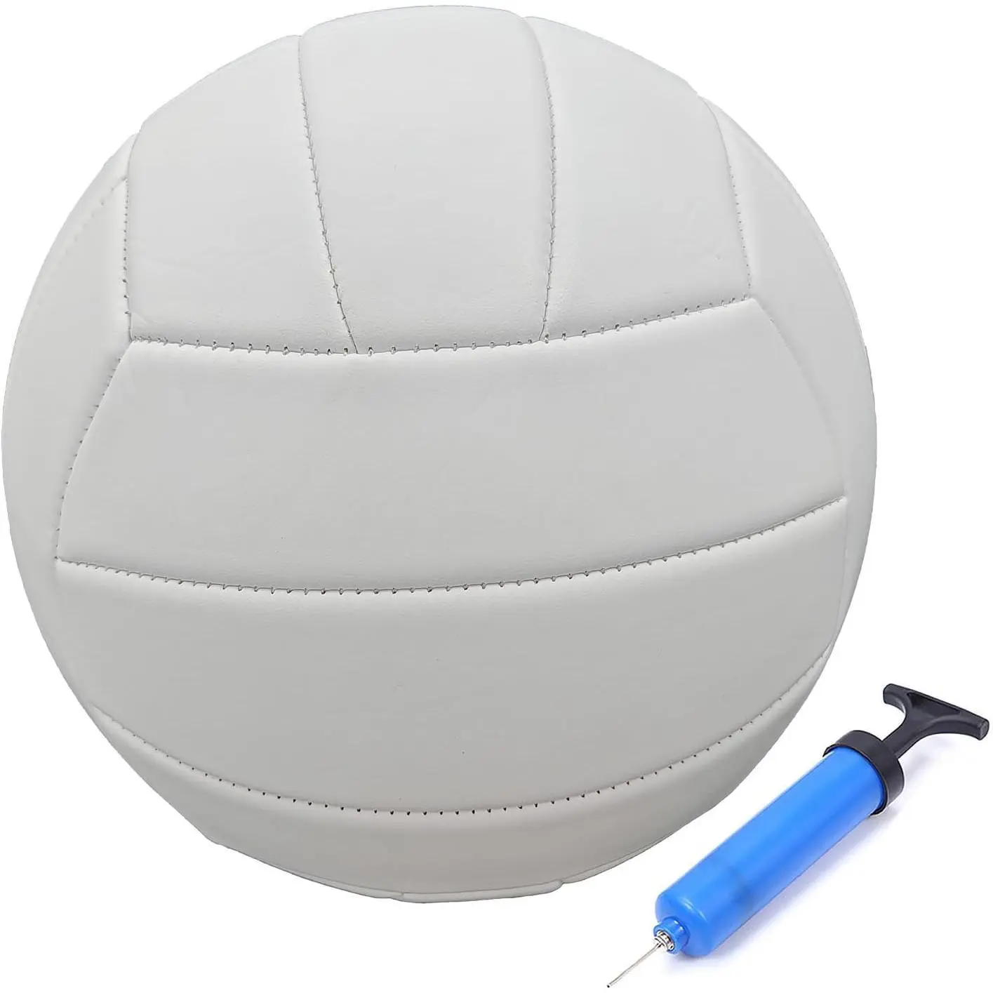 Official Size 5 Sportsball Volleyball - Pure Color Soft Plastic PVC Leather, Tight Weave, Waterproof, DIY Gear with Pump, for Beginners Practice, Indoor/Outdoor Beach Play to Improve Coordination, Includes Pump