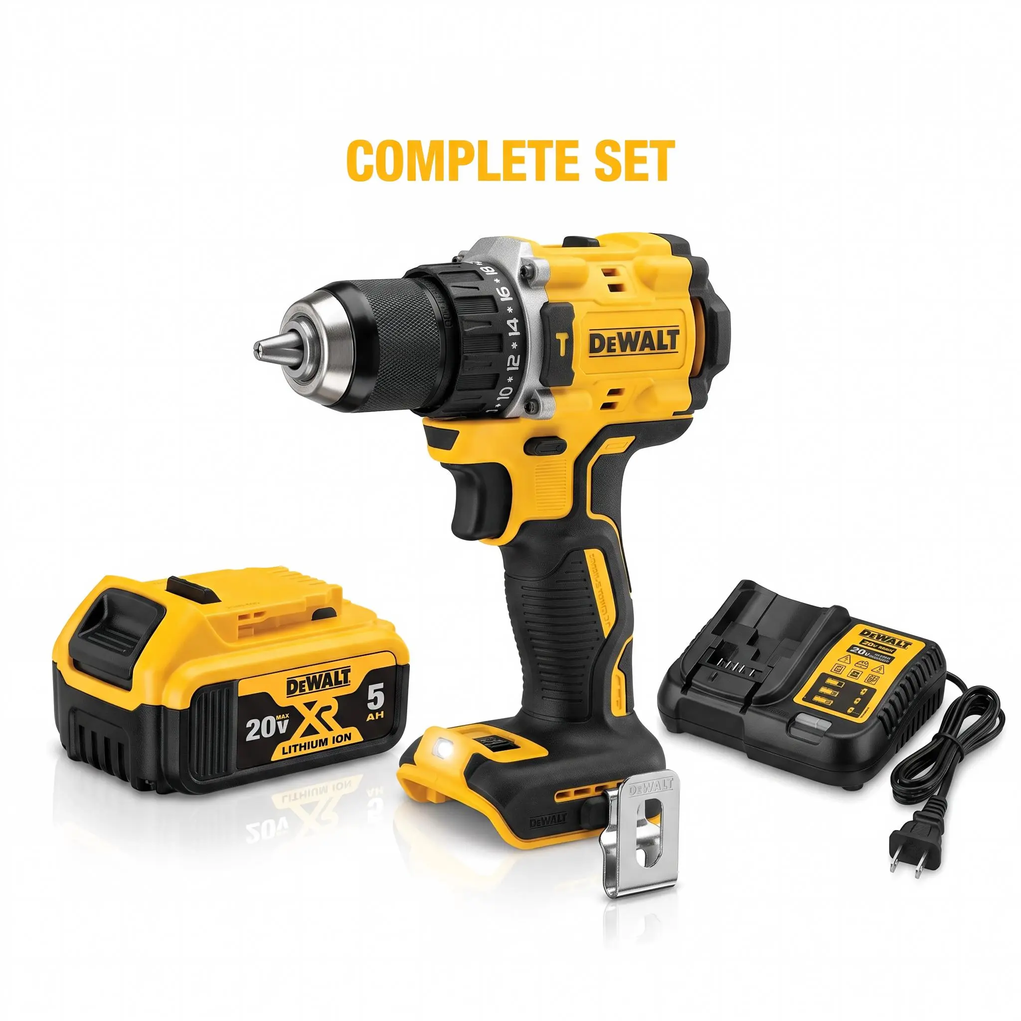 DCF805 Electric Hammer Drill, 10mm Chuck, 45N.m Torque, 1800rpm, for Installation Work