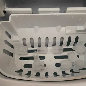 Product Review of EUHOMY Ice Maker Countertop with Handle, 26lbs in 24Hrs, 9 Ice Cubes Ready in 6 Mins, Auto-Cleaning Portable Ice Maker with Basket and Scoop, for Home/Kitchen/Camping/RV. (2024 New Silver) Utensils from t**5