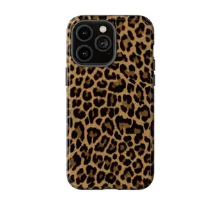 Leopard Print Tough Phone Case, Stylish Animal Pattern in Multiple Colors, Gift for Her, Aesthetic Phonecover, Protective