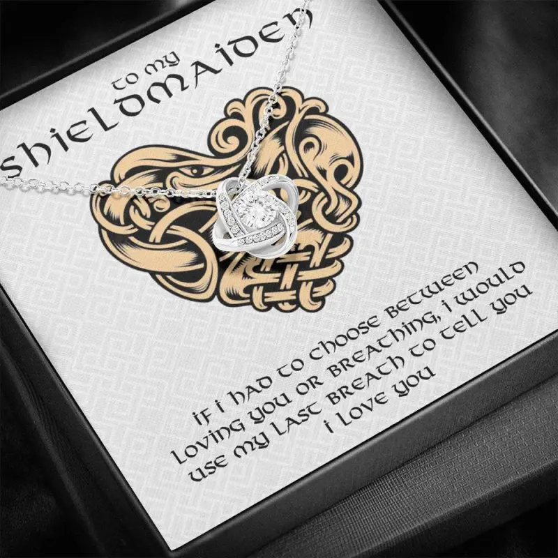 Personalized To My Shieldmaiden Necklace, ShieldMaiden Jewelry, Nordic Necklace, Norse Jewelry For Women, Wife Gift, Girlfriend Gift, Viking Gift