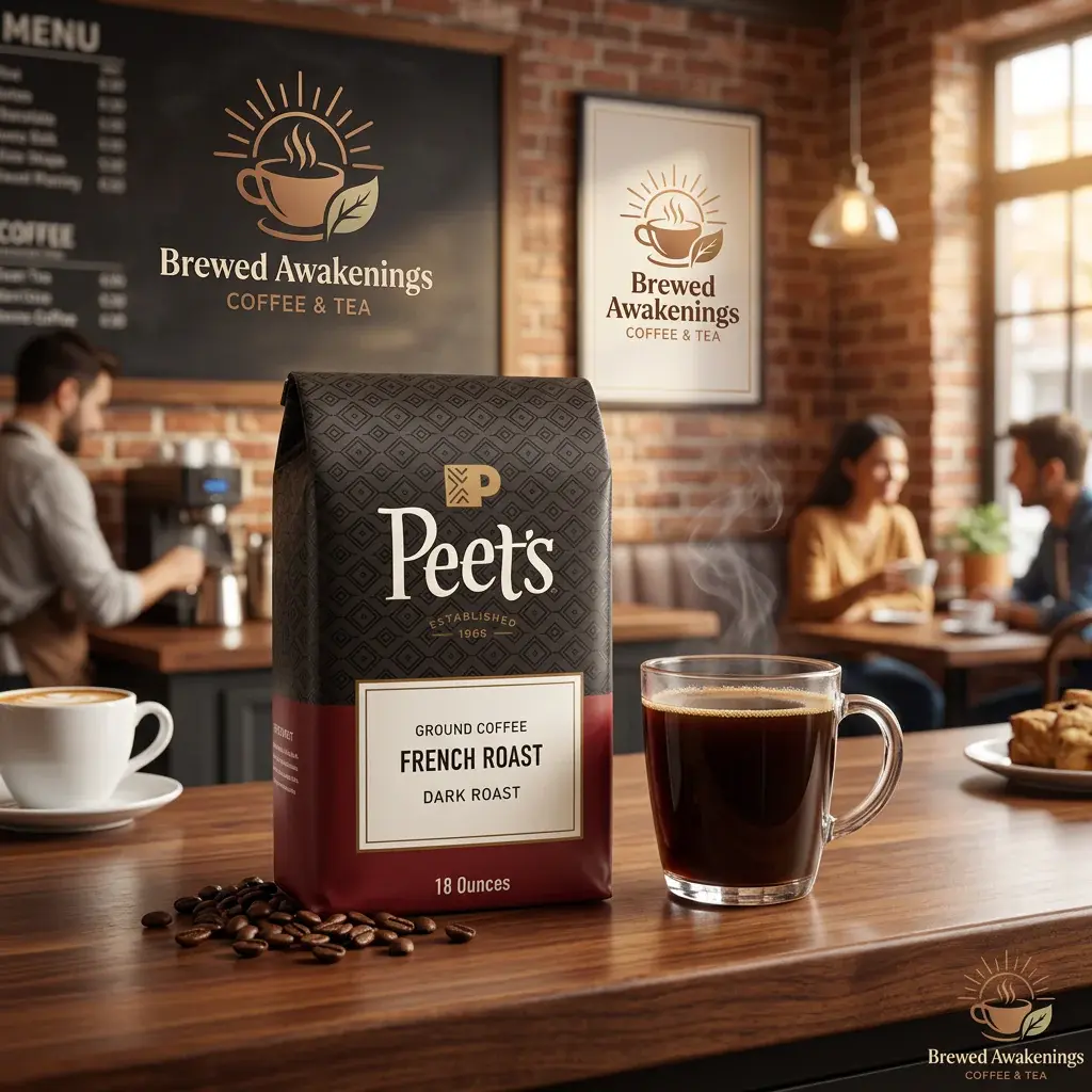 Certified Organic 100% Arabica Dark French Roast Coffee Beans - Freshly Roasted Ground, Rich, Complex Flavors with Caramel Brûlée & Dark Chocolate Notes, 18oz for Brewed Awakenings & Coffee/Tea Machines, Arabica Beans