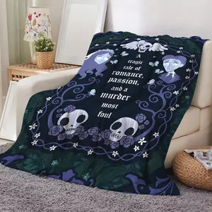 C-Corpse B-Bride Throw Ultra Soft Flannel Cooling Throw Blanket Cozy Warm Lightweight Nap Blanket, Skin-Friendly Breathable No Shedding, Summer Air Conditioner Blanket for Sofa Bed Office Chair, Perfect for Travel Camping Home Use