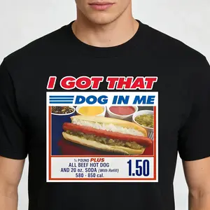 Retro Vintage I Got That Dog in Me Funny Hotdog Men Women T-Shirt