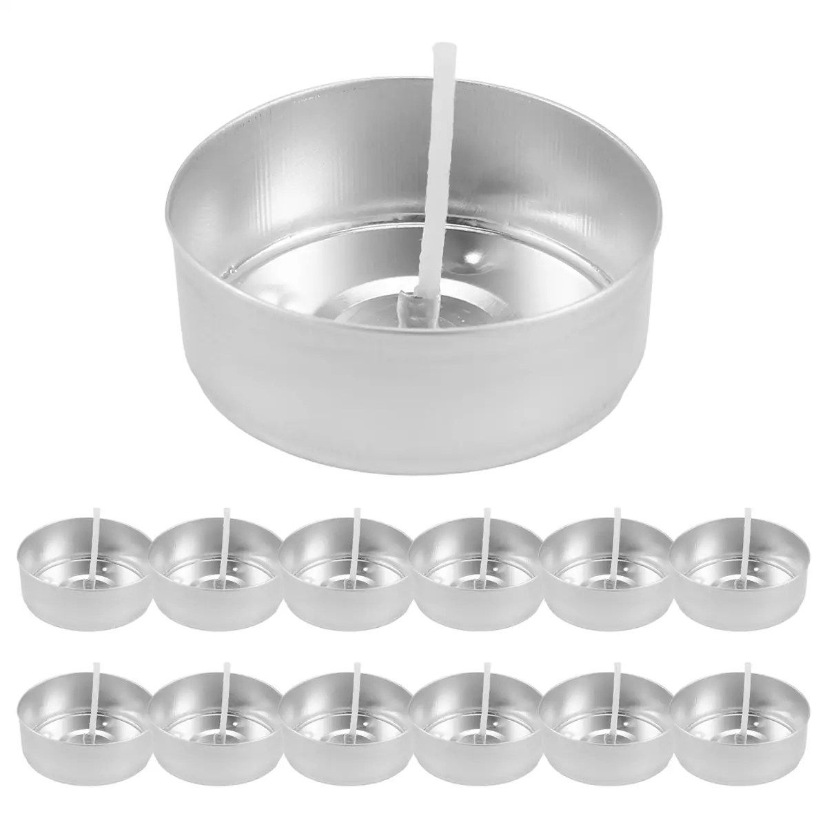 150Pcs Aluminum Tea Lights Cups, Metal Tea Light Tins with 150 Pcs Candle Wicks Empty Candle for Candle Lovers