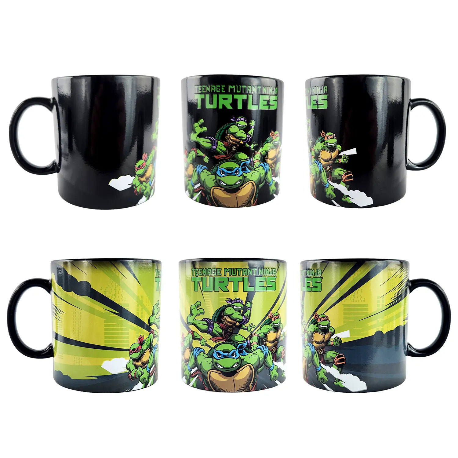 Teenage Mutant Ninja Turtles Ceramic Mug Heat Change 15 oz TMNT Coffee Cup