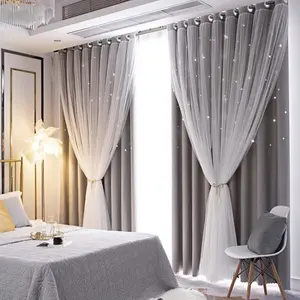 1pc Star Pattern Curtain, Dual Layer Design for Vibrant Home Décor, Ideal for Baby Room, Bedroom & Living Room