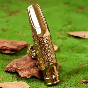 A Metal Mouthpiece for Jazz Alto Saxophone That Offers a And Vibrant Sound, And Excellent Control. It Features an Enhanced Tone Quality, a Beautifully Crafted Design,  Prolonged Usage or Replacement for Professional Player or Music Enthusiast drums Strap