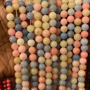 8mm Gemstone Beads - Colorful Round Beads as Shown in the Image