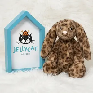 Jellycat Cobblehop Leopard Bunny Plush Toy, Soft Bunny Doll, Birthday Gift for Her, Cute Stuffed Gift with Dust Bag, New With Tags