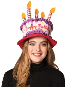 Purple and Red Birthday Cake Hat
