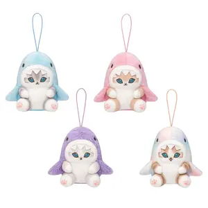 mofusand Shark Meow Pastel Plush Keychain