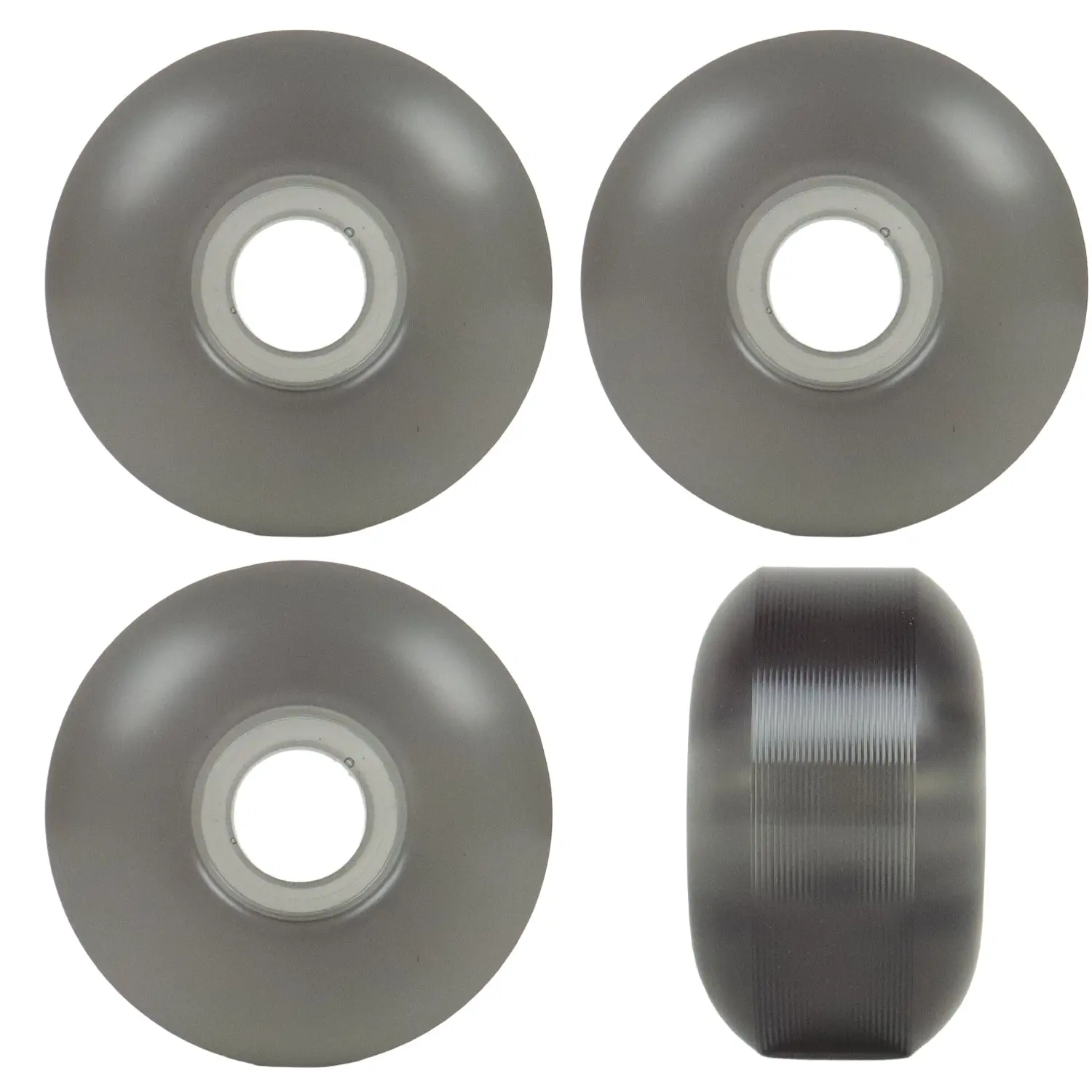 Skateboard Wheels 53mm x 31mm High Rebound 99A Clear Black