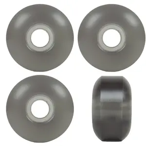 Skateboard Wheels 53mm x 31mm High Rebound 99A Clear Black