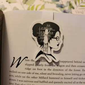 Girl with Books Magnetic Bookmark
