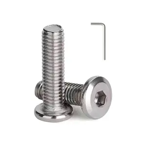 M6 x 20mm (20 Pack) Metric Flat Head Hex Socket Cap Screws Bolts, 304 Stainless Steel 18-8, Hex Drive, Bright Finish, Fully Machine Thread