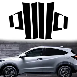 For Honda HR-V 2016-2020, 8PCS Pillar Posts Window Trim Cover BC Column Accessories Sticker Sticker For Cars Gloss Black