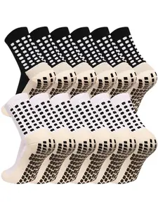 4 pairs of anti-slip football socks, colorful slip-resistant sports socks suitable for football and basketball, unisex design, enhance performance