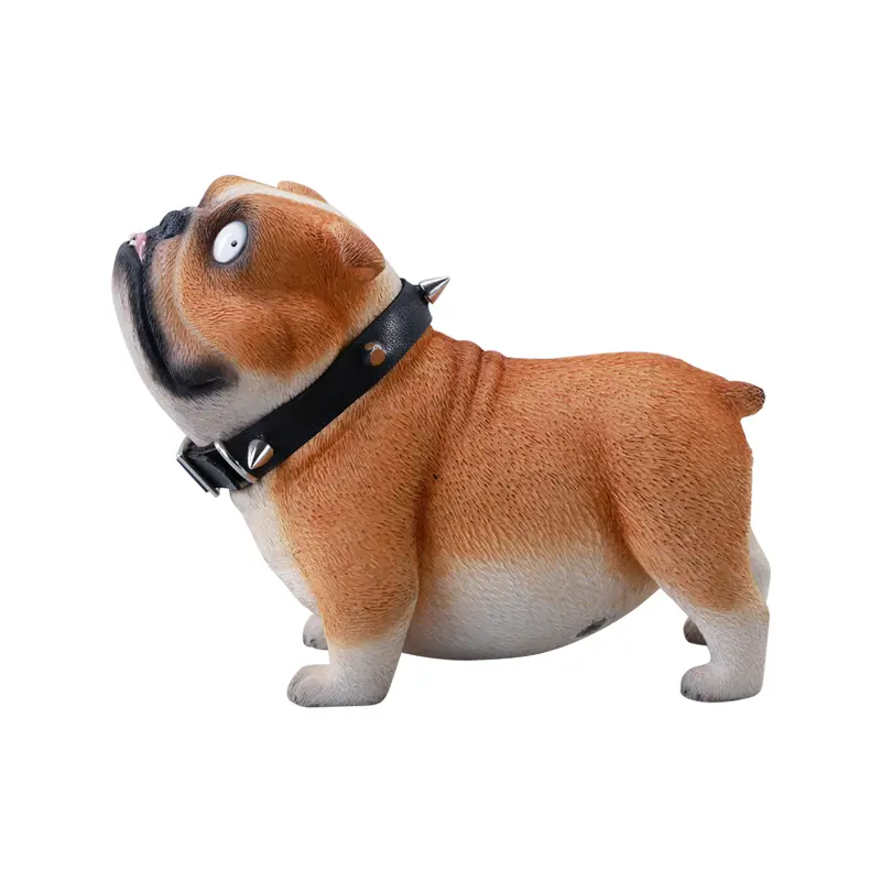JXK Bulldog Figurine - Ugly Cute Puppy Statue, Desktop Decor for Dog Lovers, Collectible Display Home Office Shelf Decoration