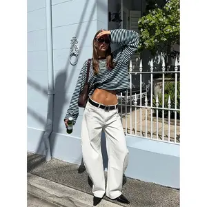 Bloom Long Sleeve Chocolate Sea Stripe