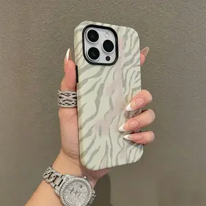 Zebra Print Phone Case iPhone17/17PROMAX/17PRO/16/15/14/13/12/GALAXYS21/S22/S23/S24 anxiety phone cases cute phone case Glossy case Slim Aesthetic Case roo35289