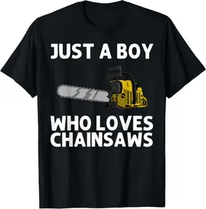Unisex，Cool Chainsaw For Boys Lumberjack Arborist Tree Logger T-Shirt Man Summer