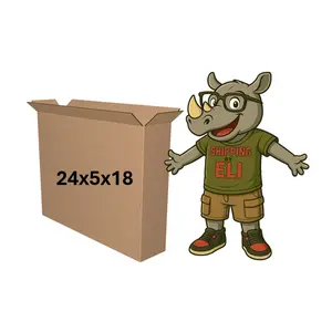 24x5x18 (200 lb strength) |  SINGLE CARDBOARD BOX | SIDE LOADING