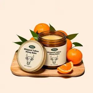 Organic Grass-Fed Beef Tallow Balm with Raw Honey - Handmade All-Natural Moisturizer for Soft, Smooth, Radiant Skin