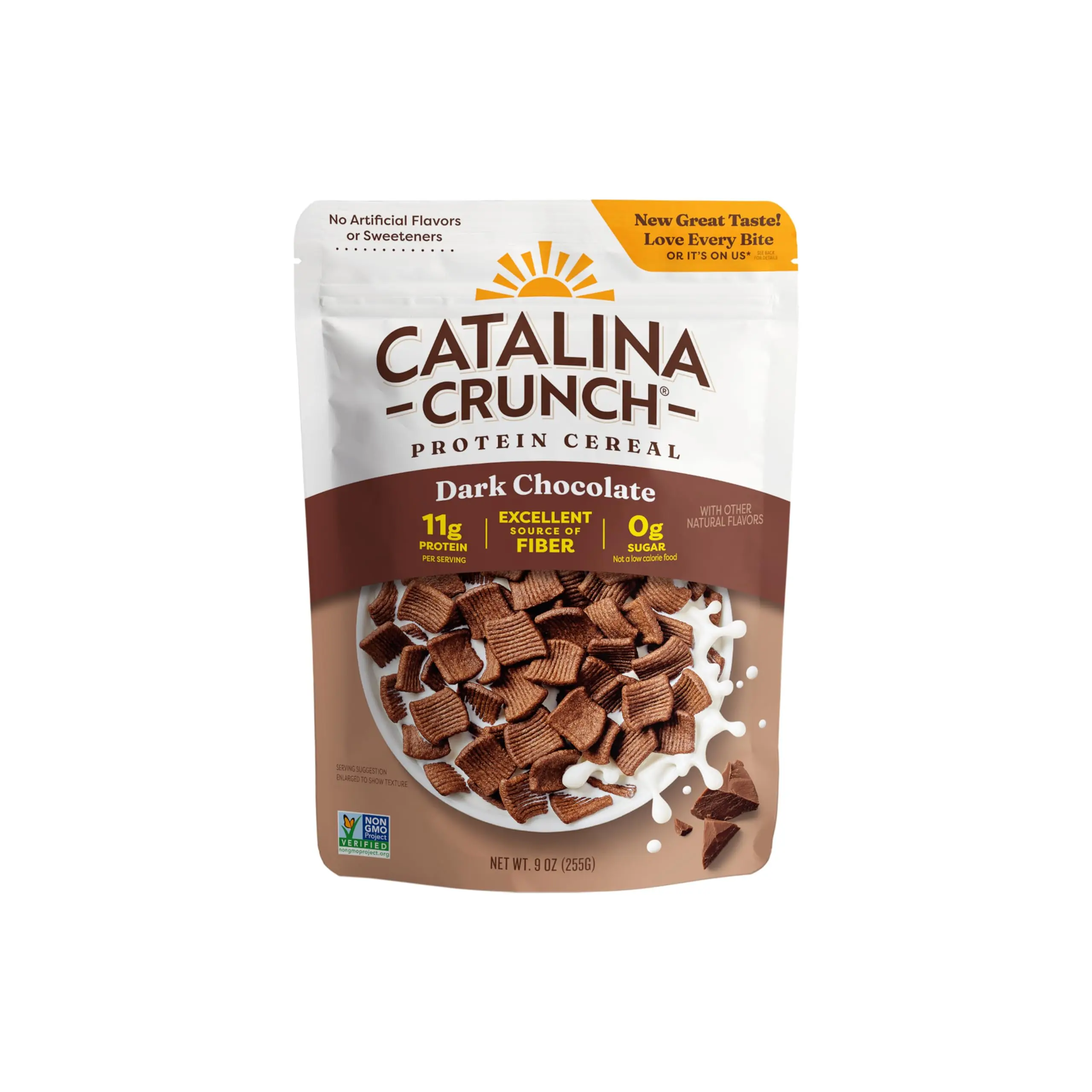 Catalina Crunch Protein Cereal - Sugar Free Breakfast Cereal with 11g of Protein - Gluten Free, Keto Friendly - Dark Chocolate - 9 oz. Bag