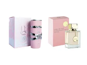 (2pc Bundle Pack) Armaf Club De Nuit Women 3.6oz + Lattafa Yara 3.4oz Perfume Spray EDP