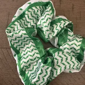 Green Keffieyeh Scrunchie - updated