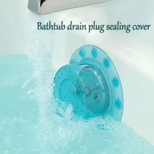 6 Pack Bathtub Overflow Drain Covers, Suction Cup Sealed Bathtub Stoppers, Deep Bath Design, Ideal for Bathroom Overflow Drains