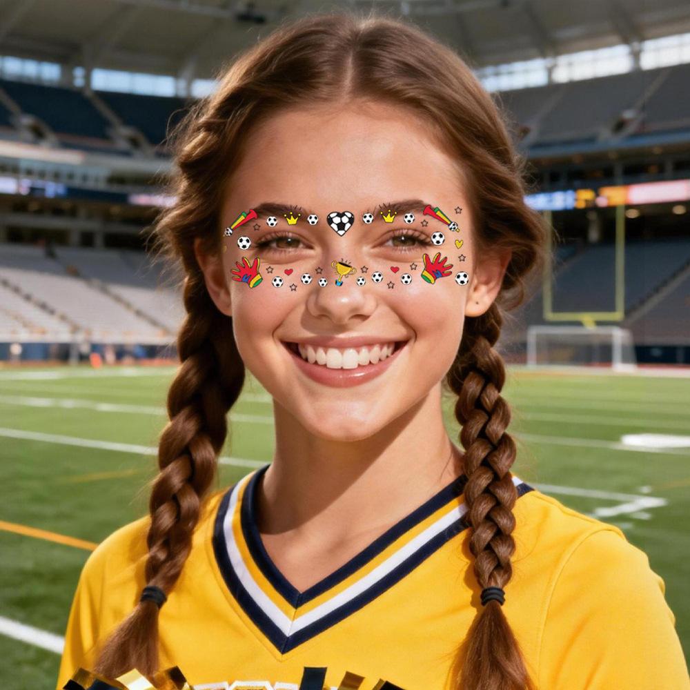 Cross-border supply World Cup football tattoo stickers, temporary face tattoo stickers for fans and cheerleaders to support the event