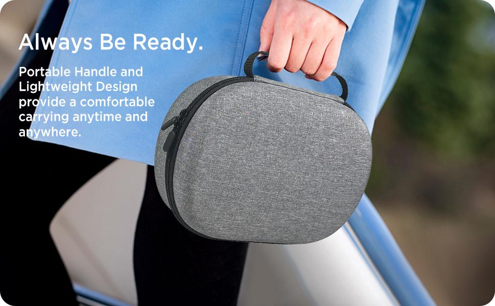 Carrying Case for Apple Vision Pro,Shockproof Anti-Scratch Portable Storage Bag with Rubber Strap Travel Hard Carry Cover Case for Vision Pro Virtual VR Headset Accessories