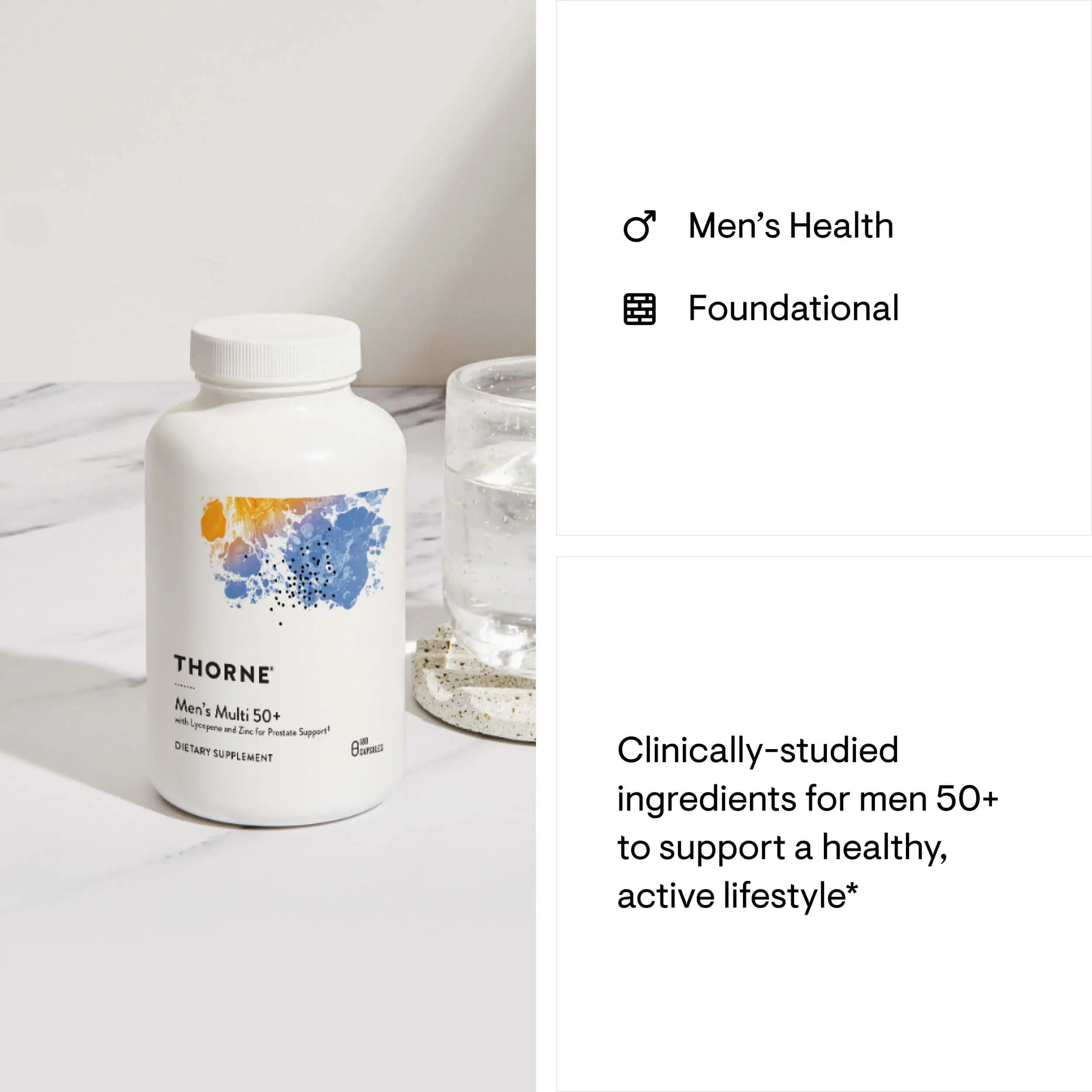 Thorne's Multi-Vitamin For Men, Women 50+ - Daily multi that supports a healthy, active lifestyle