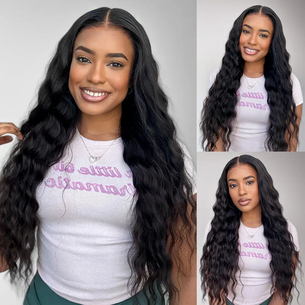 [Boho Curly] Megalook Flowy Bohemian Curls Wig Glueless 13x6 Lace Frontal Wig Ear To Ear Pre-plucked Natural Hairline Natural Curly Hair Pre Bleached