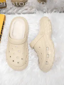 Unisex Winter Eva Lined Slippers, Warm Thickened Classic Slip-On Shoes, Casual Comfortable Footwear for Indoor & Outdoor Use