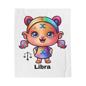Libra Plush Blanket, Cozy Astrology Throw for Libra Fans, Perfect Gift for Birthdays and Home Decor, Soft Baby Blanket, Zodiac Gift