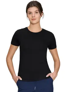 Underscrub Short Sleeve Women - Round Neck Scrubs Undershirt Soft Stretch T-Shirt Womenswear Summer Everyday Fit