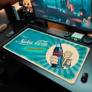 Cola Gaming Mouse Pad, Nuka Desk Mat, Wasteland Desk Mat, Large Keyboard Mat, Video Game Print, Gift for Gamers