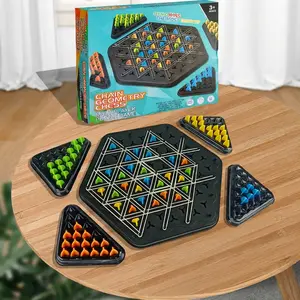 Large Geometric Logic Puzzle Game - Montessori Educational Brain Teaser for Kids, Strategic Rubber Band Territory Chess for Spatial Reasoning & Stem Learning, Perfect Family Gift