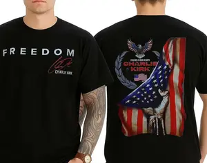 Forever In Our Hearts Shirt, America Flag 2 sided Tee, Graphic A true Patriot Top, Gift For Him, Gift For Her, Red Color Available