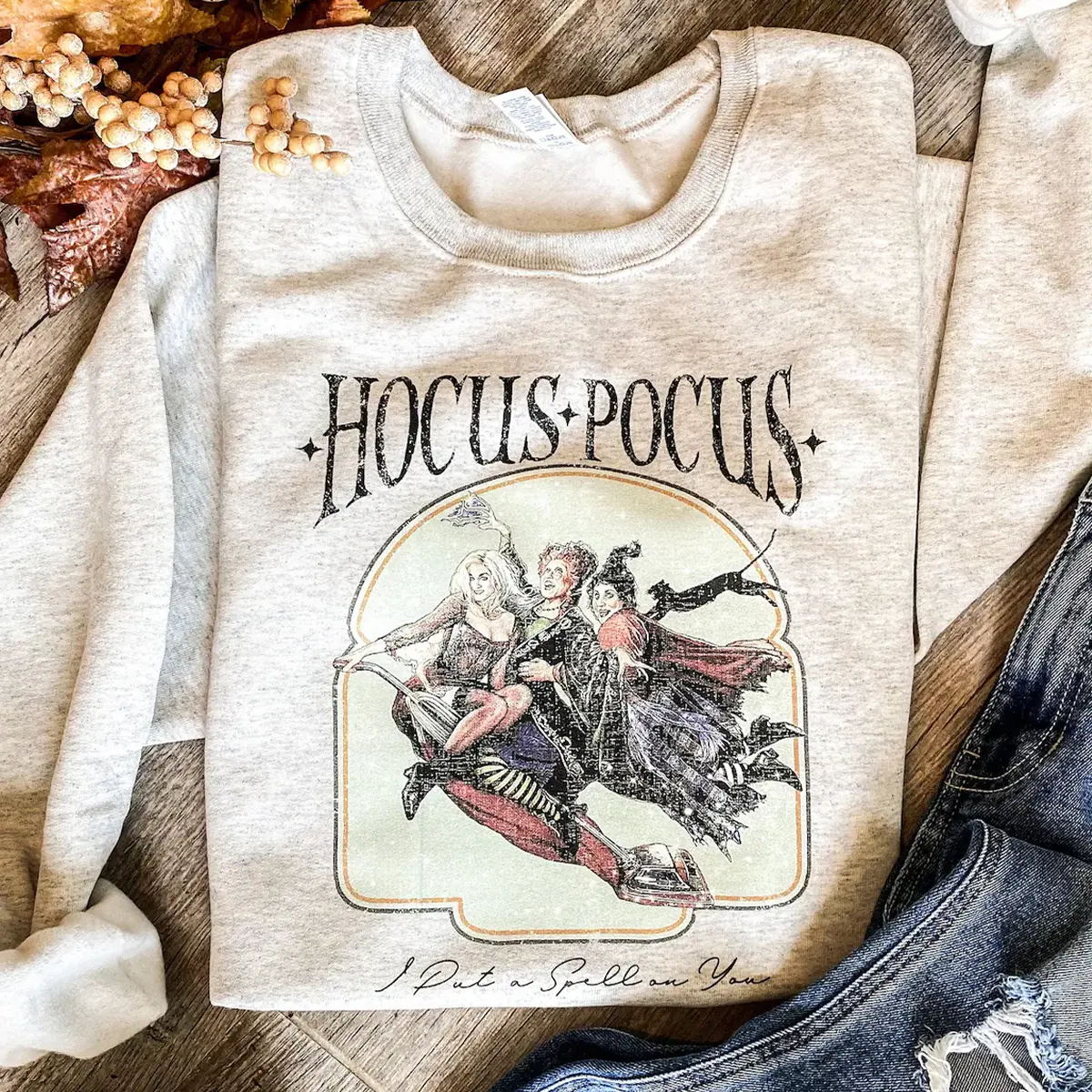 Retro Hocus Pocus Sweatshirt, Sanderson Pullover Sweatshirt, Halloween Sweatshirt