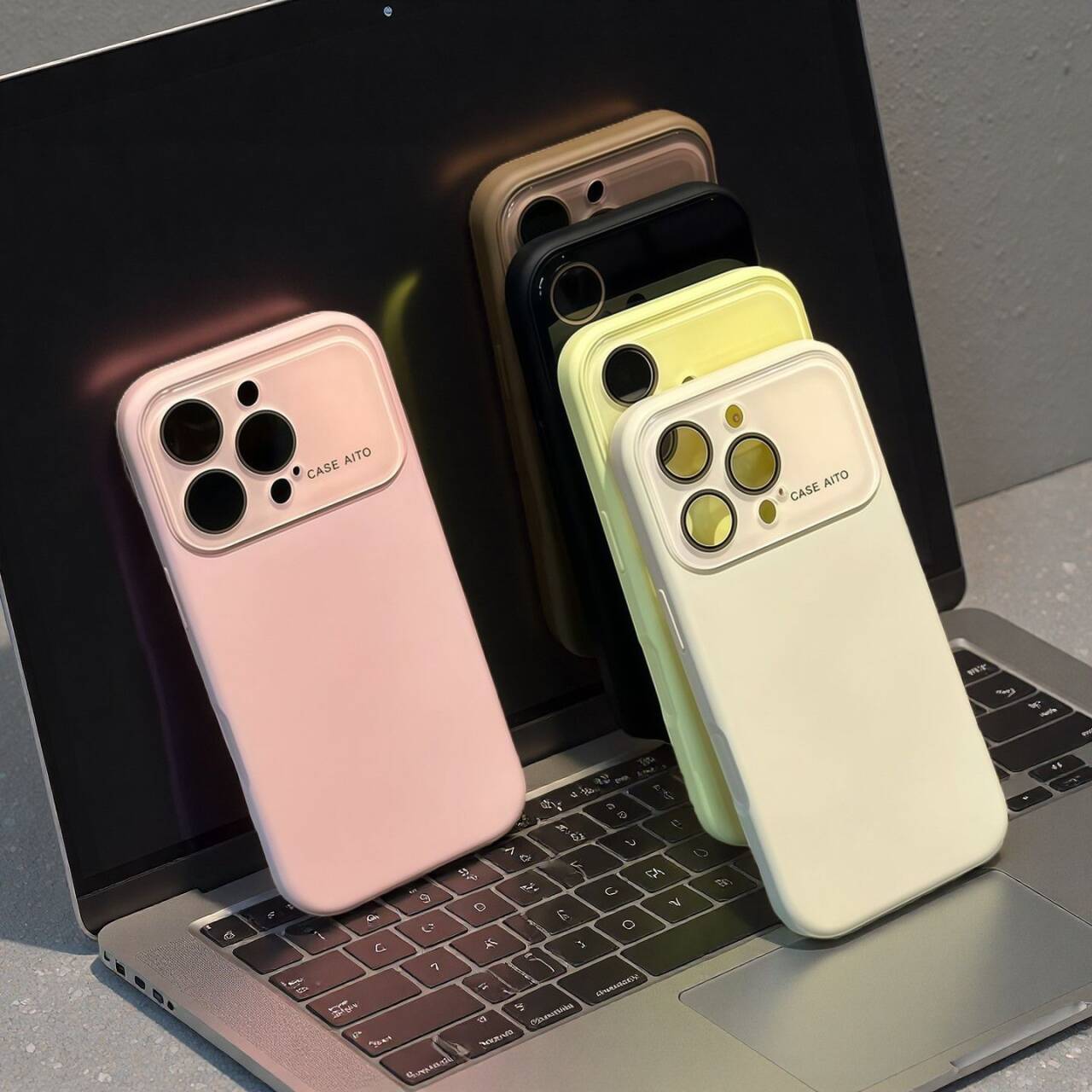 Ins Dopamine Solid Color Liquid Silicone Case, Full Body Soft Touch Cover, Anti-Scratch Acrylic Lens Protection, Shockproof Bumper Phone Case for iPhone 17/16/15/14/13/12 Pro/Pro Max/Air Perfect Gift for Her/Him