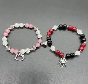 Spider Matching Friendship Bracelets for CouplesMagnetic Spider Matching Bracelets for 2 GF andBF Valentines Bracelets Jewelry Gifts for BFFWomen Men Girls kids