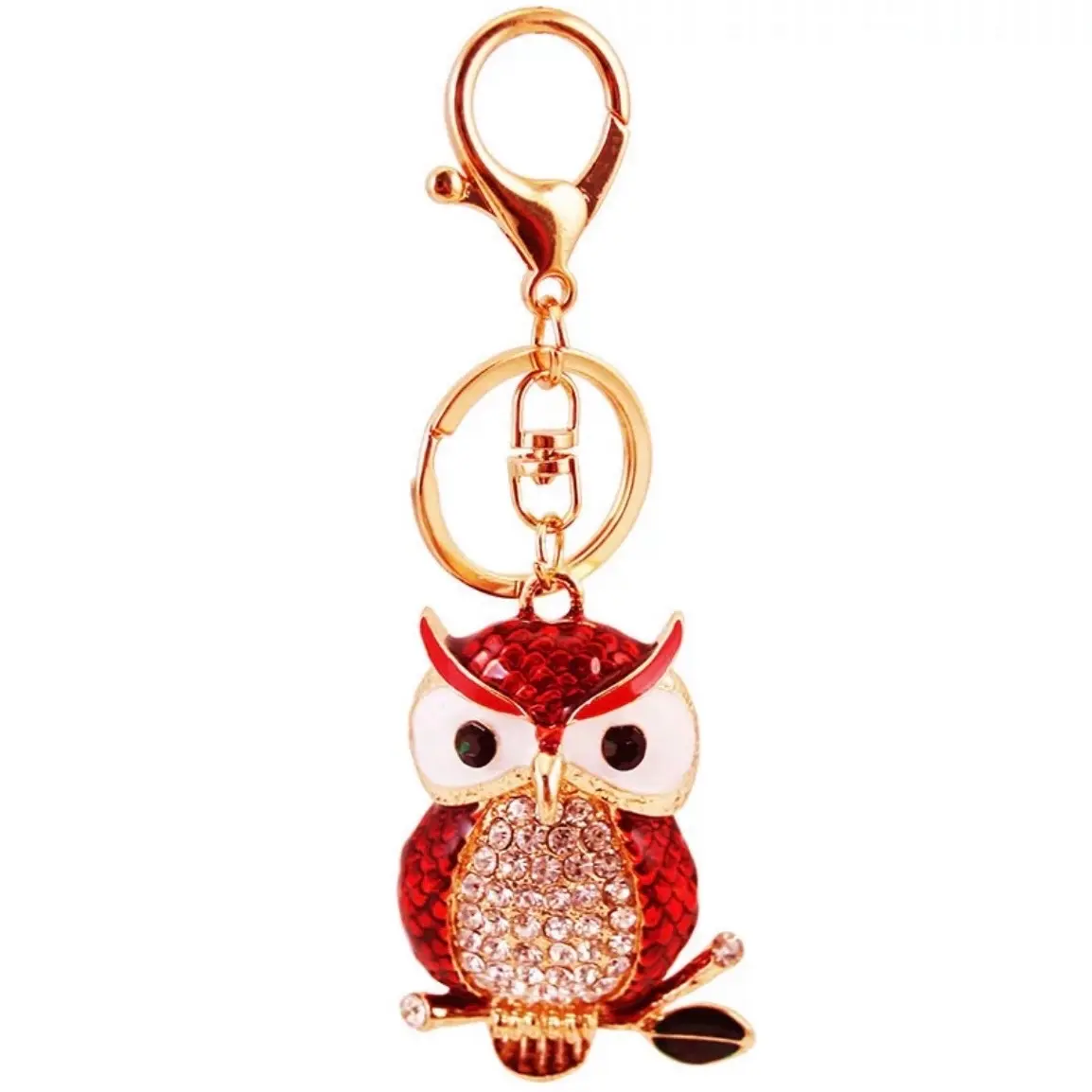 Lucky owl car keychain animal ornaments women fashion keychain